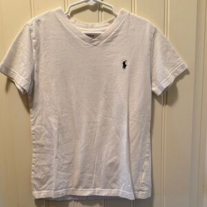 Polo by Ralph Lauren Kids White V-Neck Tee